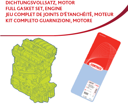 CORTECO 430070P Kit completo guarnizioni, Motore